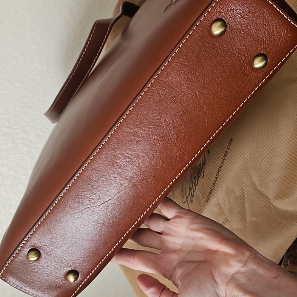 NWT Patricia Nash Brown Leather Viana Tanned Tote Bag Purse - Picture 6 of 15